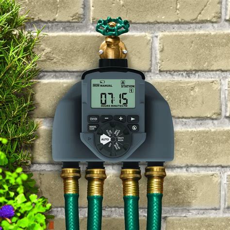 orbit 4-station irrigation timer|orbit 4 outlet sprinkler timer.